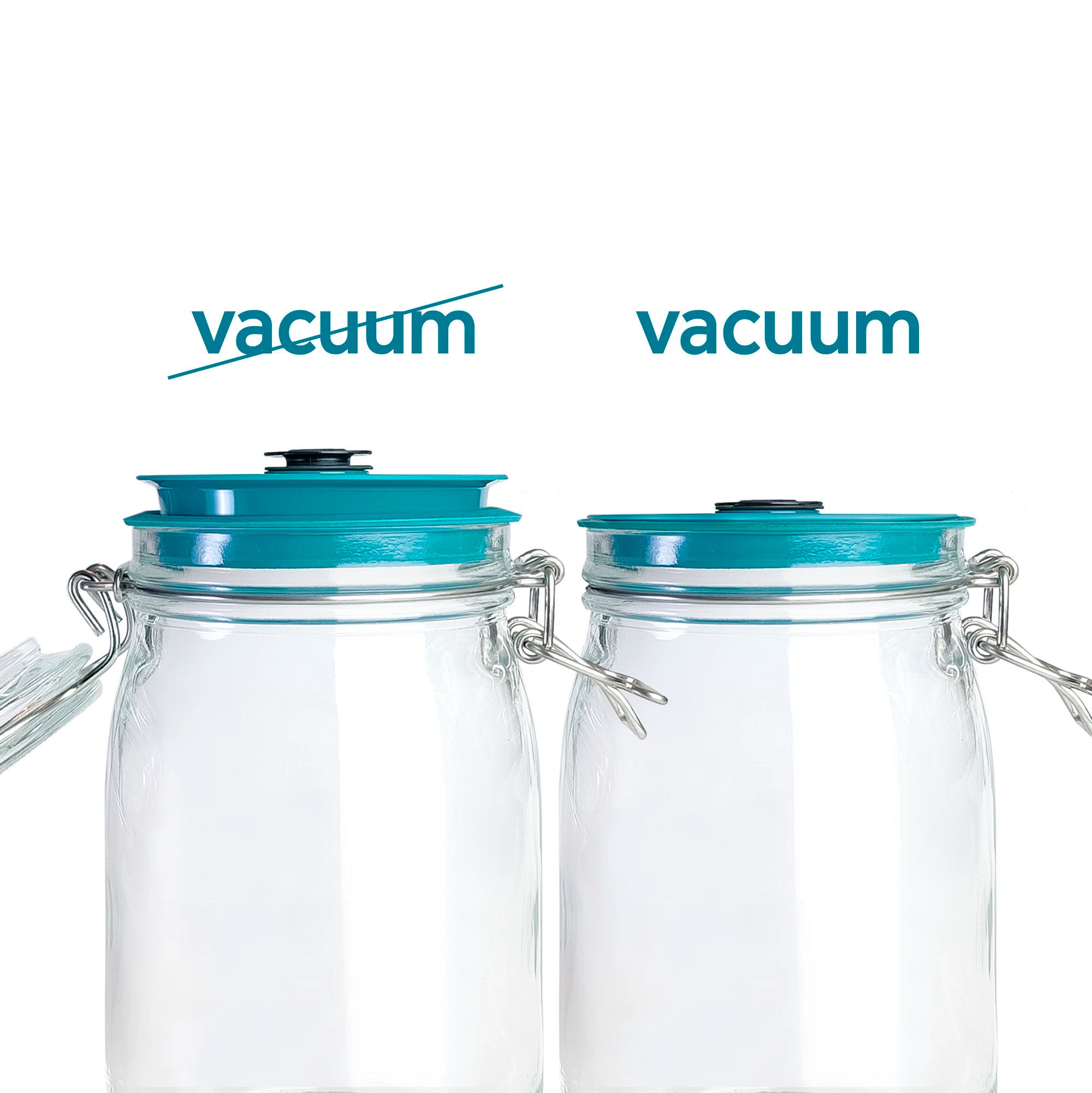 3x BEUGELPOT MET VACUÜMFUNCTIE 1000ml (HOOG)