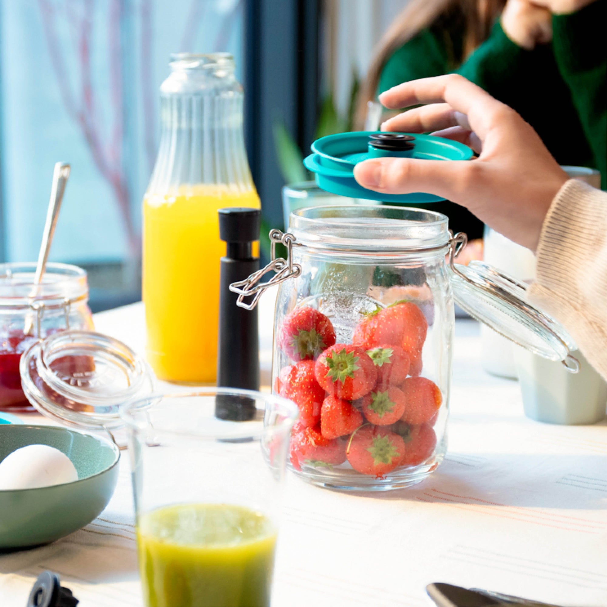 3x Kilner® Weckpotten met Vacuümdeksels en GRATIS Pomp